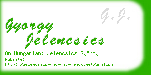gyorgy jelencsics business card